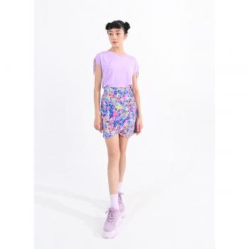 Falda corta Lili Sidonio con diseño asimétrico floral