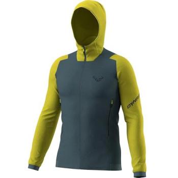 Dynafit Blacklight Therm Hooded – Giacca uomo grigio scuro con cappuccio giallo