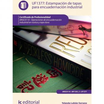 Estampación de tapas para encuadernación industrial. Argc0110