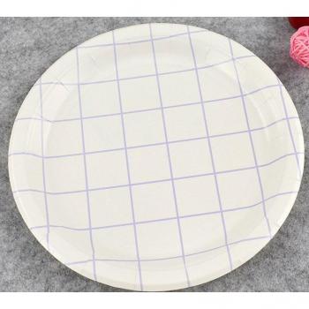 100/set Eco-Friendly 7-Inch Purple Disposable Plates