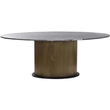 Table de repas en marbre noir 76 cm de hauteur