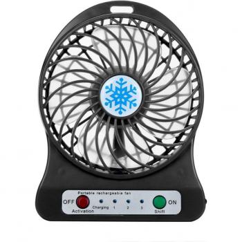 Ventilateur rechargeable 18650 avec éclairage LED