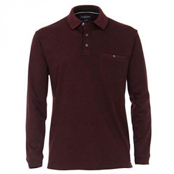 CASAMODA Langarmshirt „Polo“ – Damen, Größe S, dunkelrot (gestreift)
