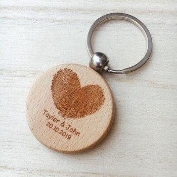 Personalized Wooden Name Keychain with Engraving