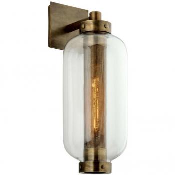Aplique de Latón y Cristal Atwater Vintage