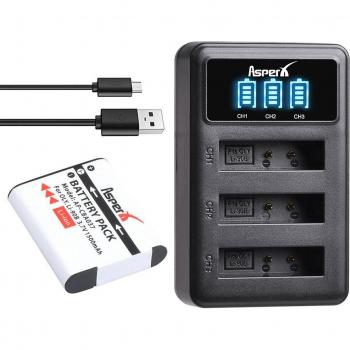 3× 1500mAh Li-90B Battery and 3-Port Charger Set for Olympus XZ-2 SH-50 SH-1 SP-100 Tough TG-1 TG-2 TG-3 TG4