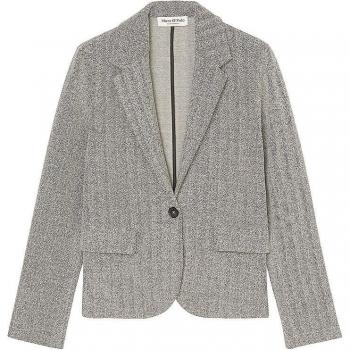 Jerseyblazer MARC O'POLO Gr. 36, bunt (multi) Damen Blazer mit Fischgrat-Muster