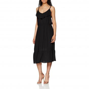 PIECES Pcdomina Midi Strap Dress, Vestido para Mujer, Negro