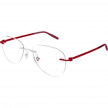 Montblanc Men's Silver Pilot Glasses MB0283O 004