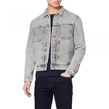Superdry Highwayman Chaqueta de Jean para Hombre, Gris