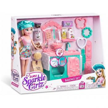 Bambola con Cucina Sparkle Girlz
