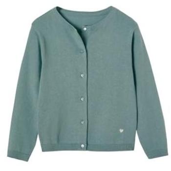 Basique Vert Émeraude Gilet Fille à Maille Fine VERTBAUDET