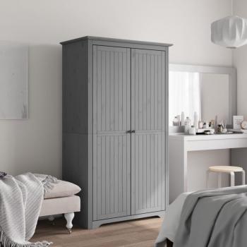 BODO Grey Solid Wood Pine Wardrobe 101x52x176.5 cm vidaXL