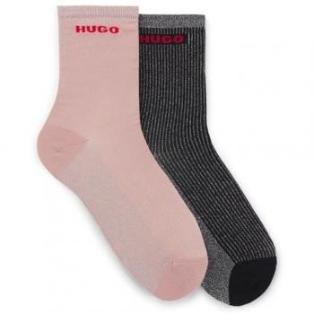 HUGO Damen Freizeitsocken 2P QS RIB LUREX PA W