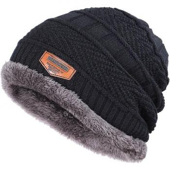 Unisex Warm Velvet Knitted Hat