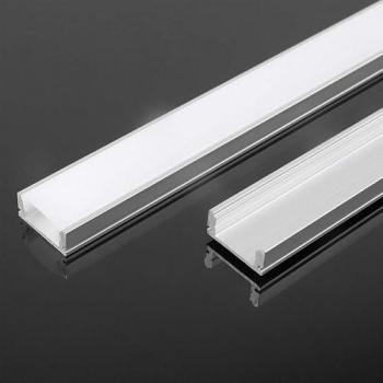 V-Tac 2m Aluminiumprofil mit satinierter Abdeckung