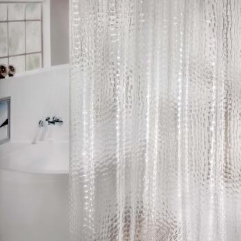 Weltrxe Duschvorhang EVA mit Magnet, wasserdicht und antibakteriell, 180x180cm, 12 Ringe