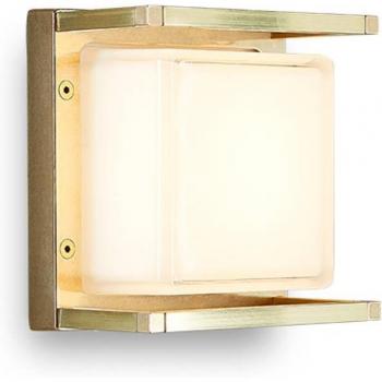 Applique LED Ice Cubic 3405, ottone natur per esterni