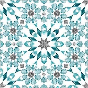 Floorpops Radiance Self Adhesive Vinyl Floor Tiles Modern Blue White Kitchen