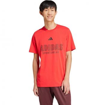 Adidas House of Tiro Linear Graphic Uomo Rosso e Nero S