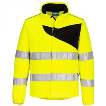 Chaqueta polar Portwest PW274 Alta visibilidad en amarillo y negro