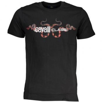 Cavalli Class Men's Black Cotton T-Shirt