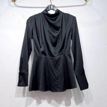 VGH Spring White Turtleneck Top for Women