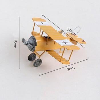 Mini Avión Decorativo de Hierro Forjado