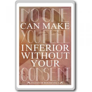 Feel Strong: Eleanor Roosevelt Fridge Magnet