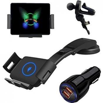Autolader 15 W Qi – Schnellladen für Samsung Galaxy Z‑Fold und iPhone 12/13 Pro, 4,3 bis 6,9 Zoll