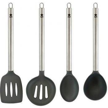 Utensilios de cocina San Ignacio 4‑en‑1, nylon + acero inoxidável
