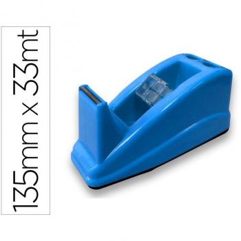 Rouleau adhésif Q-Connect en plastique bleu 33 m, format 135x58x60 mm