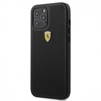 Custodia in pelle nera Ferrari per iPhone 12 mini