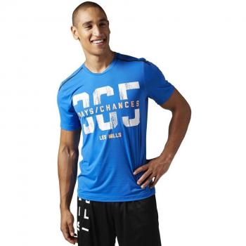 Reebok Lm Ss Chill Tee Camiseta Azul Hombre L