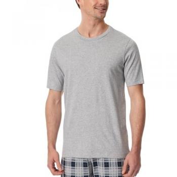 Schiesser Pyjama T-Shirt Grau für Männer Größe 50
