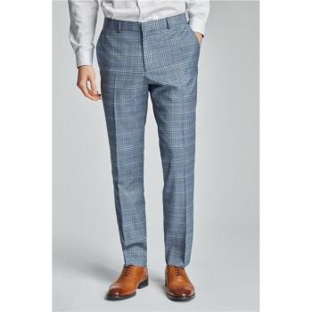 Dusty Blue Slim Fit Suit Trousers