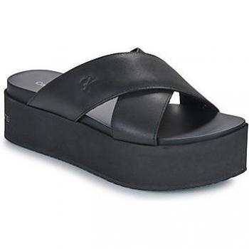 Pantoletten Calvin Klein Jeans Flatform Cross Mg Uc YW0YW01349 Schwarz