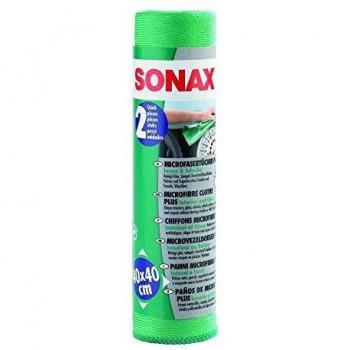 SONAX Paños de microfibra para limpieza de cristales y espejos