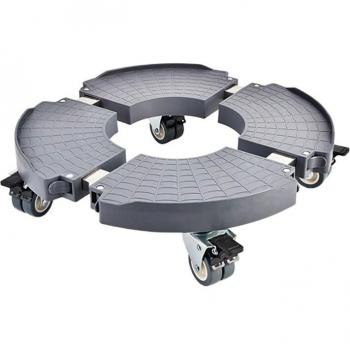 Gray Retractable Flower Pot Rack on Wheels