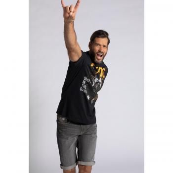 T-shirt Uomo 4XL AC/DC Mezze Maniche Nero Cotone JP1880