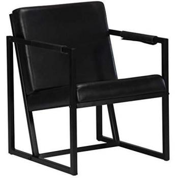 VidaXL Genuine Black Leather Krėslas