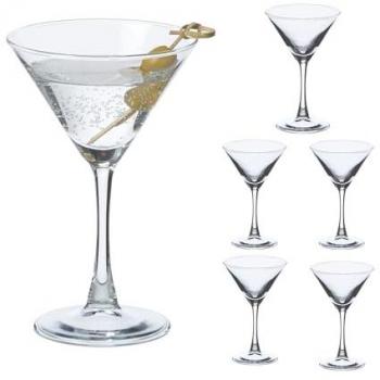 Set di 6 Bicchieri da Martini, 140 ml, per Manhattan e Cosmopolitan