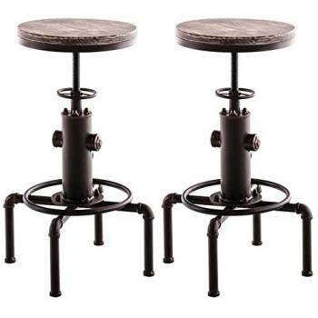 Set Taburetes Bronce LuminBrillo con Asiento