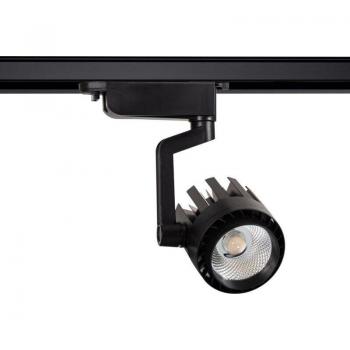 Éclairage LED Dora 30W Noir pour Rail Monophasé 3000K