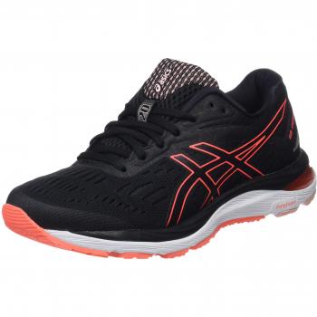 Asics Frauen Gel-Cumulus 20 Laufschuhe, Schwarz / Flash Coral