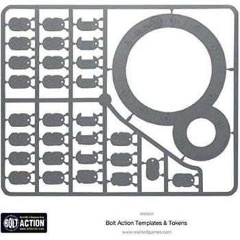 Bolt Action 2nd Edition 409000001 Templates Set Tokens Warlord Games Accessories