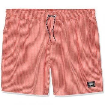 Men’s 16″ Speedo Stripe Leisure Lava Red-White Swim Trousers