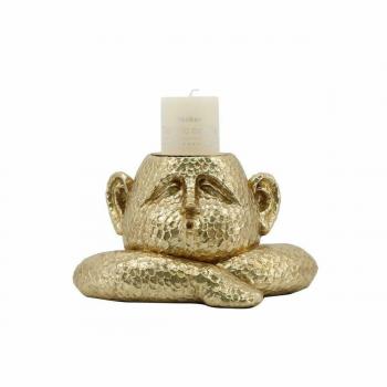 Portavelas dkd home decor resina (21 x 15 x 12 cm)