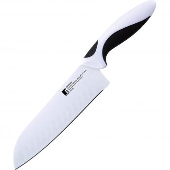 Santoku Bergner Black and White en Acero y Cerámica
