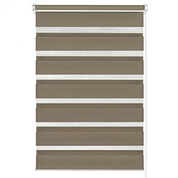 Tenda a Rullo Doppia in Tessuto Mocca 100 x 130 cm